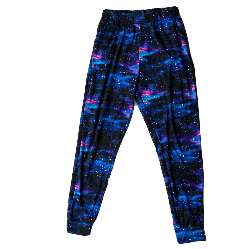 Galaxy Joggers Sz L Amazing Buttery Soft Blue Black Amazon Boutique Comfy Womens